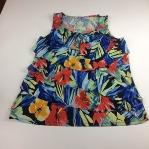 Dress Barn Ladies M Floral Tank Top